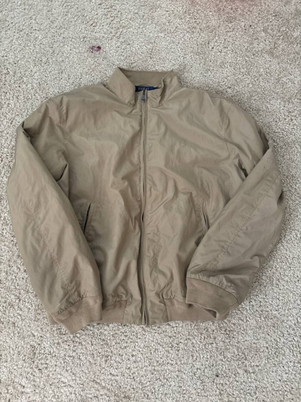 Polo Ralph Lauren Bomber Jacket Men's XL Khaki Used Workwear